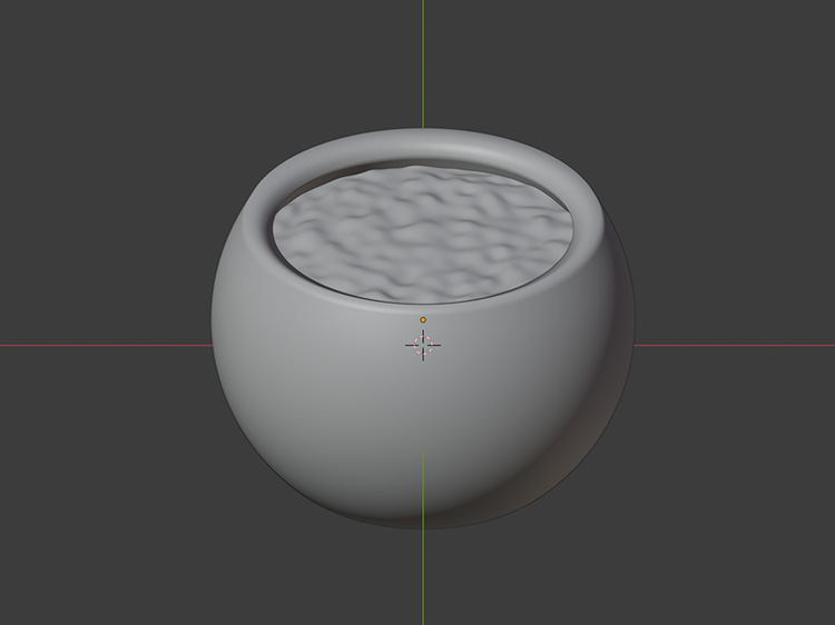 土の大きさをSで調整します