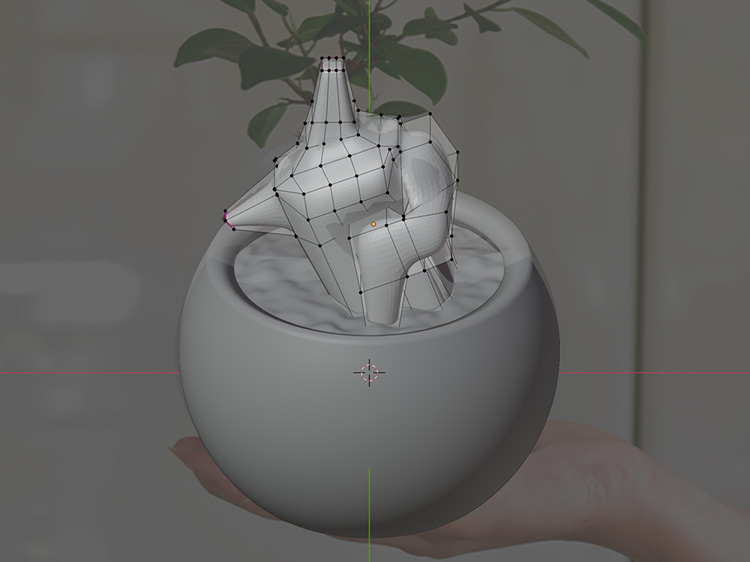 幹のモデリングの完了です