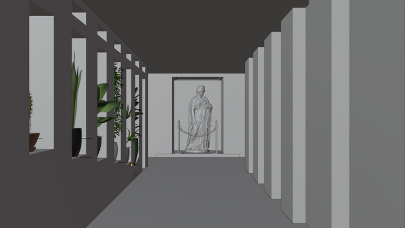 Blender2.9で美術館の回廊を制作