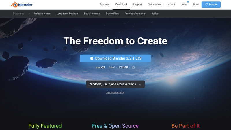Blender3.3のインストール