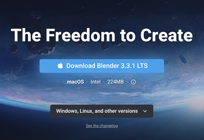 公式サイトからBlender3.3をダウンロードします