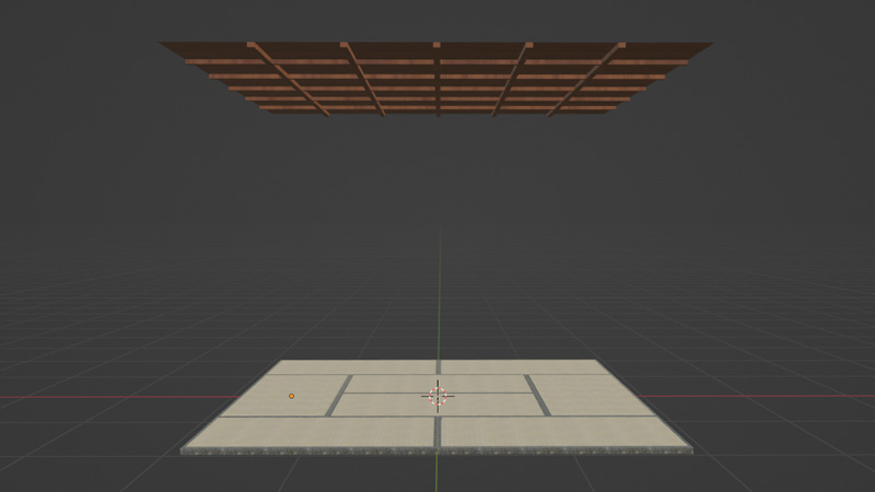 Blender3.3で畳と天井を制作