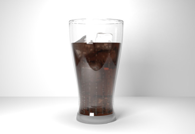 氷を入れたコカ・コーラ