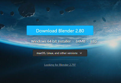 公式サイトからBlender2.8をダウンロード