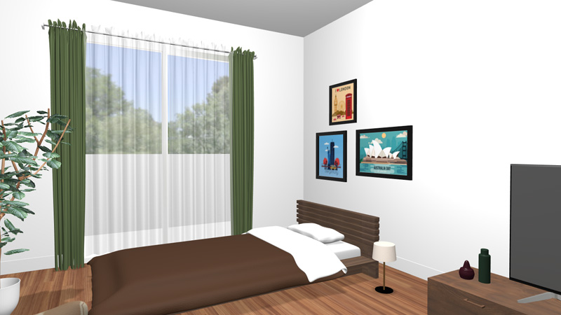 部屋の3DCGをThree.jsで読み込み