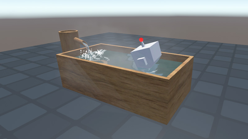 clusterのワールドのお風呂を制作