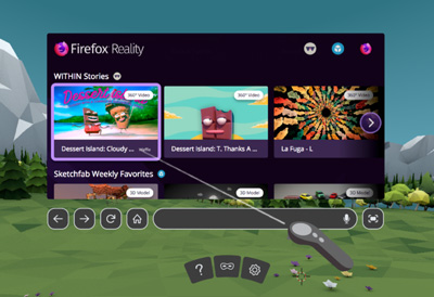 Firefox Realityの画面