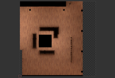 床のテクスチャをベイクしました